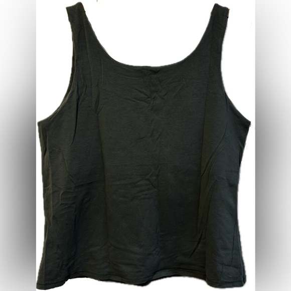 J. Jill sage green shelf-bra cotton tank. Size XL - Picture 2 of 3